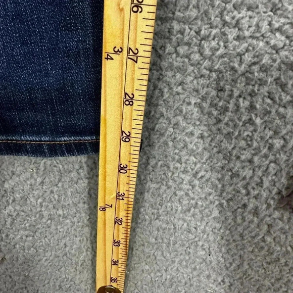 J. Brand Skinny Jeans Womens 29 Blue Dark Wash High Rise Stretch Distressed Boho - Picture 4 of 9